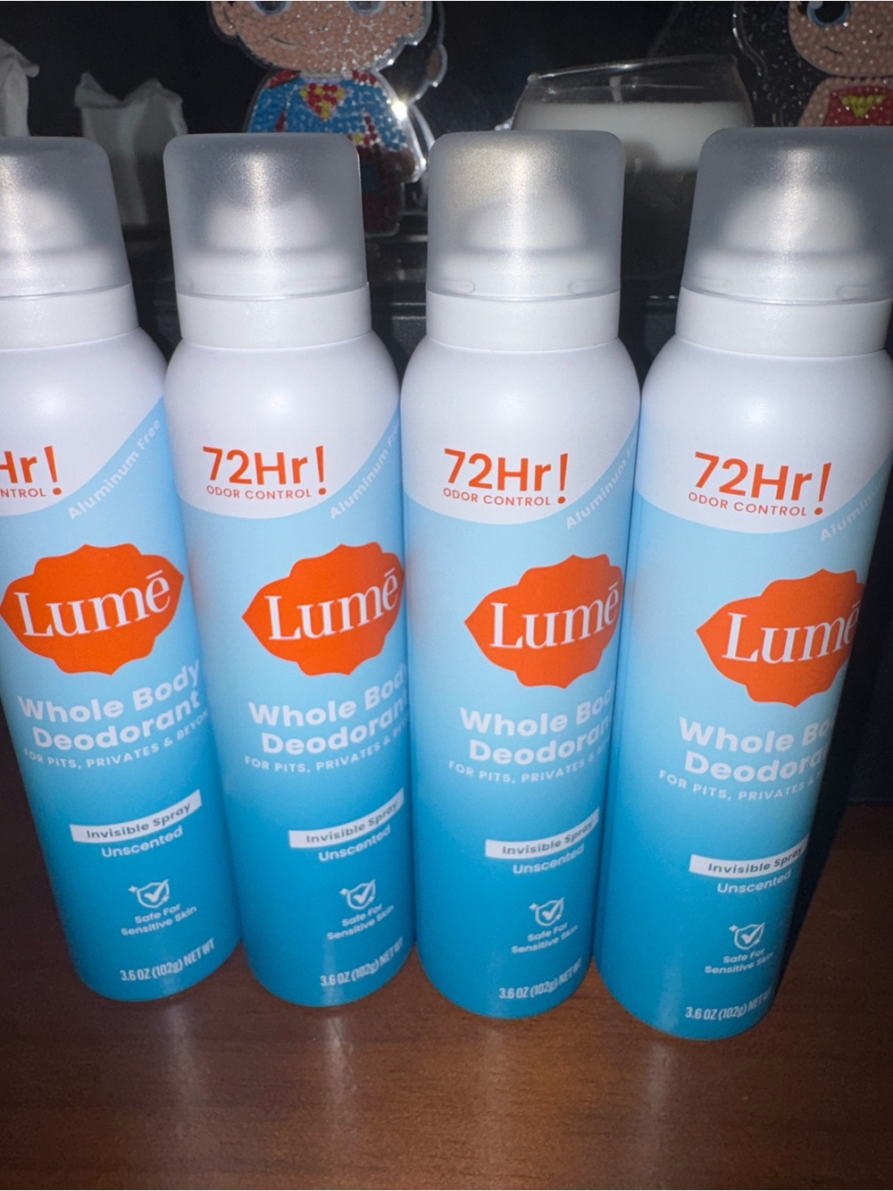 Lumē Whole Body Deodorant Spray - Unscented Light Blue